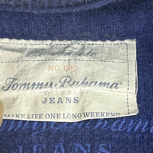 Tommy Bahama Jeans Reversible Dark Blue 1/4 Zip Mens Pullover Sweater Size XXL - Picture 4 of 14